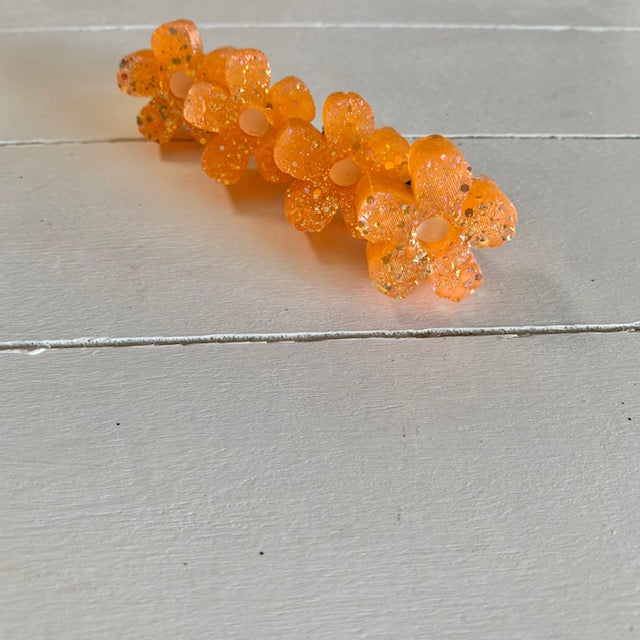 4 piece Flower Vent Clips Orange | Fall Festival Scent