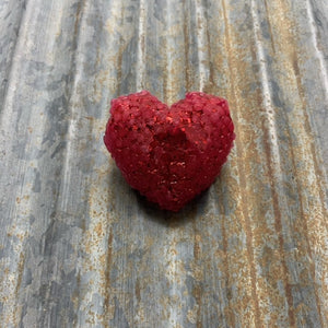 Single Car Vent Clip | Clip-On Car Air Vent Freshener | Red With Glitter Heart Jewel For Horizontal or Vertical Vents | Tropical Cowboy Scent