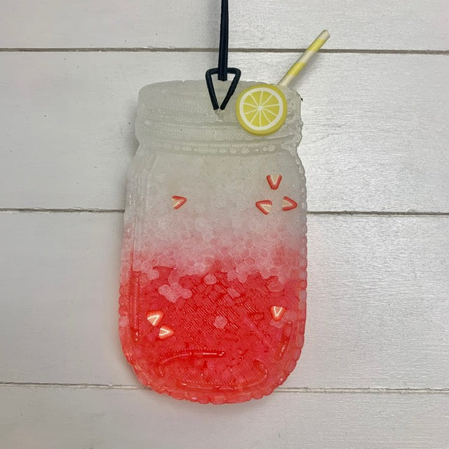 Lemonade Jar | Clear/Pink | Strawberry Lemonade Scent