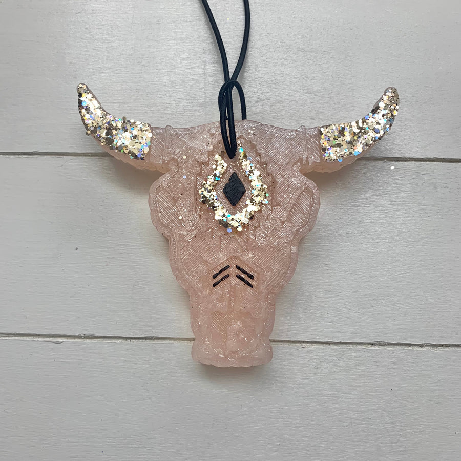 Aztec Bull Skull with Gold Glitter Watermelon Lemonade Scent