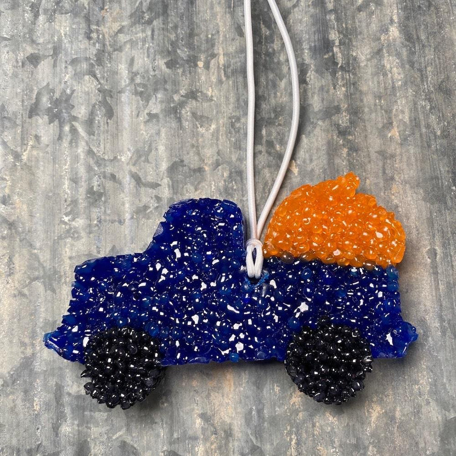 Pumpkin Truck Car Freshie | Navy Blue | Wassail Scent - Rear View Jewels