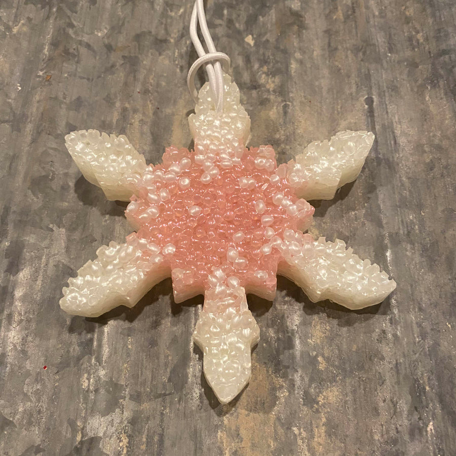 Snowflake Freshie | White And Pink Coloring | Birthday Cake Scent