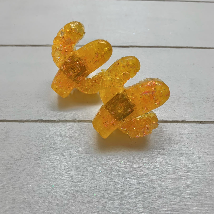 strawberry daiquiri scent Orange Glitter Cactus Vent Clips Horizontal